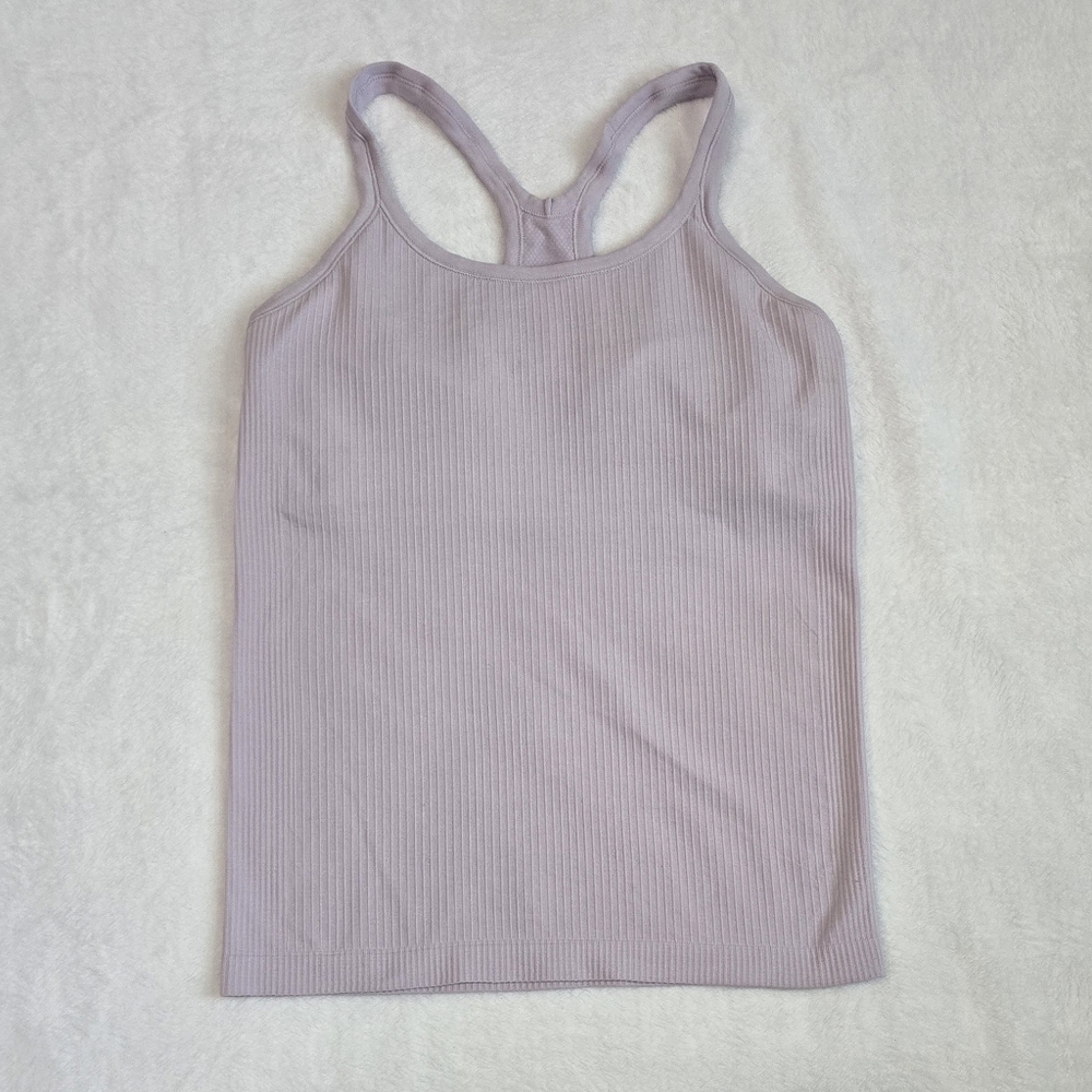Lululemon Ebb To Street Tank Top Storm Mauve Workout Shirt Size 10 Activewear - Picture 4 of 4